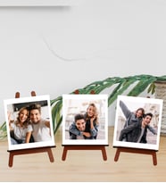 Kişiye Özel 3 Fotoğraflı Ahşap Masaüstü Şövale