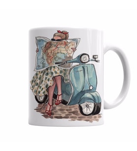 vespa travel    Kupa Bardak Porselen