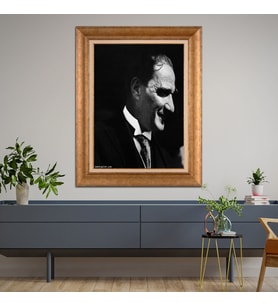 Altın Varaklı Paspartulu Çerçeveli Tablo rv522