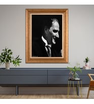 Altın Varaklı Paspartulu Çerçeveli Tablo rv522