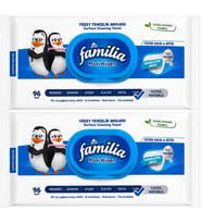 Familia Yüzey Temizlik Havlusu 96 Yaprak Maxi Hijyen Kabartma Doku Plastik Kapaklı 2 Li Set 192 Yprk
