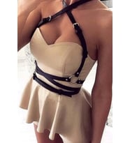 Mulvxbrf Brf02 Elbise Üzeri Askılı  Deri Harness - Brf757 (Mulvix)