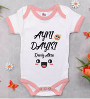 BK Kids Kişiye Özel Pembe Bebek Body Zıbın - Model 47