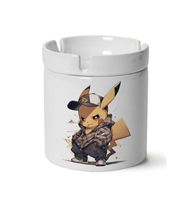 Pokemon Pickhacu Baskılı Porselen Küllük Makinede Yıkanabilir