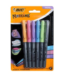 Bic Marking Color Permanent Marker Pastel Renkler 6lı Set