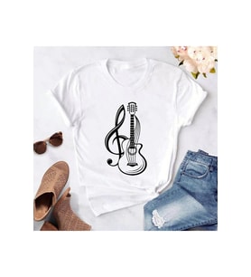 Sol Anahtar Gitar Unisex Tshirt