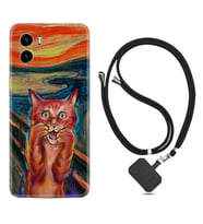 Vivo Y15S Y32 Y33S Y51 Y53S Kılıf Boyun Askılı Silikon Tablo Cat 1788