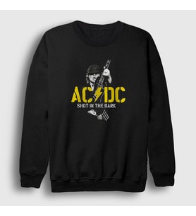 Presmono Unisex Siyah Dark Angus Young Ac Dc Sweatshirt 377987tt