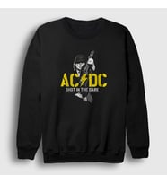 Presmono Unisex Siyah Dark Angus Young Ac Dc Sweatshirt 377987tt