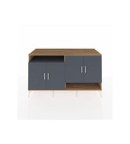 Kronos Konsol 6 Raflı 4 Kapaklı 176x59x99 Çam-Antrasit