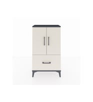 Arges Komodin 2 Raflı Tek Çekmeceli 2 Kapaklı 60x30x106 Antrasit-Aytaşı