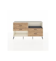 Arges Konsol Tek Raflı 4 Çekmeceli  176x30x99 Aytaşı-Antrasit/Çam