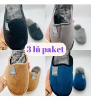 Unisex Önü Kapalı Terlik Kışlık Hafif Terlik Misafir Çeyiz Damat Terliği Ses Yapmaz Taban (Füme)