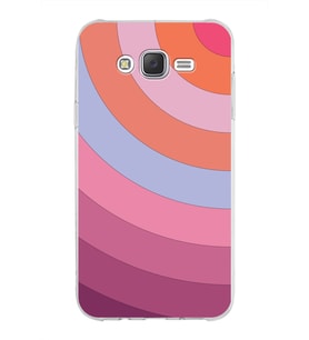 Samsung Galaxy J7 Core Kapak Renk Cümbüşü Tasarımlı Şeffaf Silikon Kılıf