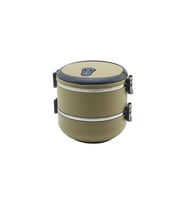 KAHVERENGİ 2Lİ SEFER TASI SAKLAMA KABI 1.2LT (4490) (Çok Renkli)