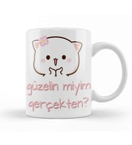 Güzelin miyim Gerçekten Kupa Bardak Porselen