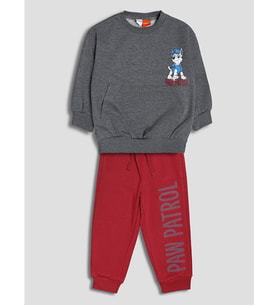 LCW Kids Beyaz Paw Patrol Baskılı Erkek Çocuk Sweatshirt Ve Eşofman Alt 2'li