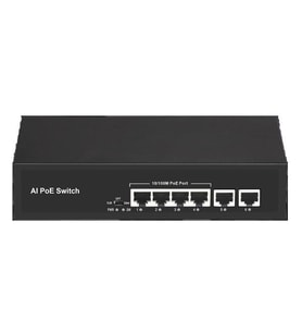 ODS 4port PoE 60w 2-Uplink 10/100 Yönetilemez Switch 08ODS-4P2U