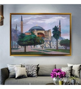 Altın Çerçeveli dekoratif tablo l1815 (Gold)