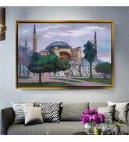 Altın Çerçeveli dekoratif tablo l1815 (Gold)