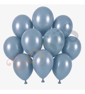 Mavi Cam Renk Lateks Retro Balon (13 cm) - 10 Adet