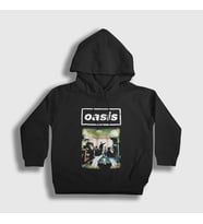 Presmono Unisex Çocuk Siyah Room Müzik Oasis Kapüşonlu Sweatshirt 513591tt