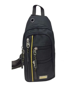Seventeen 4924 Erkek Çizgili Body Bag Çapraz Çanta (Siyah)