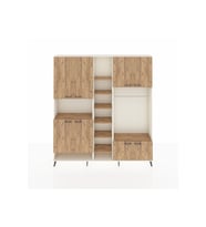 Arges Gardrop 18 Raflı 8 Kapaklı Tek Askılı 220x30x243 Aytaşı-Çam
