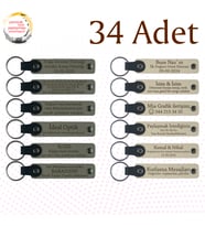 Kül Gri & Sütlü Kahve, 34’lü Set, Kişisel Mesajlı Anahtarlık, Matematik Öğretmeninden Karne Sürprizi