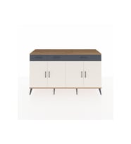 Kronos Konsol 4 Raflı 3 Çekmeceli 4 Kapaklı 176x59x99 Çam-Aytaşı/Antrasit
