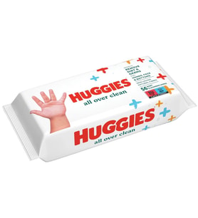 Huggies All Over Clean Bebek ve Çocuk Islak Mendili 56 Yaprak