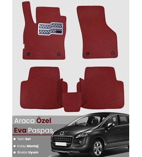 PEUGEOT 3008 (2008-2017) Uyumlu EVA Paspas Tam Set–Araca Özel,Oto Paspas