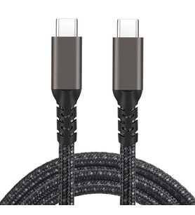 Hızlı Şarj ve Yüksek Hızlı Veri Aktarımı 100W PD Şarj, 20Gbps Data İki Ucu Type-C Kablosu (0.2METRE) (Siyah)
