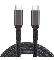 Hızlı Şarj ve Yüksek Hızlı Veri Aktarımı 100W PD Şarj, 20Gbps Data İki Ucu Type-C Kablosu (0.2METRE) (Siyah)