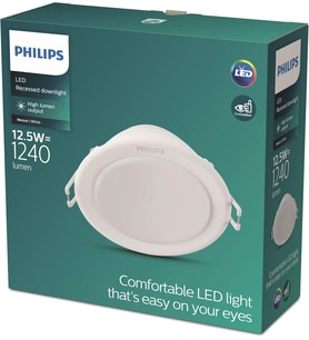 Philips Led Gömme Spot Meson, Yuvarlak, Beyaz, 12.5 W, Nötr Beyaz Işık (3.000 K)