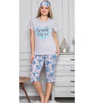 Pijamoni 3100-12 Süprem Kısakol Pijama Takımı (Gri)