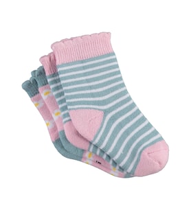 Civil Baby Flower Havlu 6- 2'li Bebek Kız Çorap Set - Standart 6 Ay
