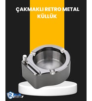 Yuvarlak Çakmaklı Küllük Dayanıklı Metal Yapı