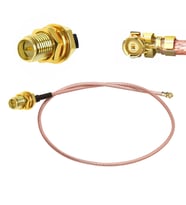 30Cm Rp Sma Dişi Ipex Mhf1 Rf Bağlantı Kablosu 0-6Ghz Altın Kaplama