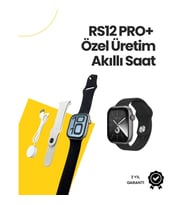 Mey İthalat® RS12 PRO+ 2025 Serisi Özel Üretim Full Ekranlı Akıllı Saat – Nabız ve Uyku Takibi, Blue