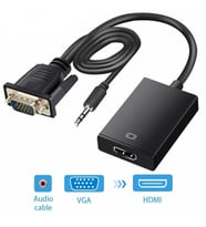 TriLine Vga to Hdmi Adaptör Çevirici Görüntü ve Ses Aktarımı
