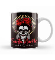 Santa Muerte Sugar Skull Dead Female Deity Satanic Mexican Kupa Bardak Porselen