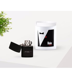 BK Gift Kişiye Özel Babalar Günü Hediyesi Baba Godfather Tasarımlı Seramik Kül Tablası ve Benzinli Çakmak Seti-3 (Model 1)