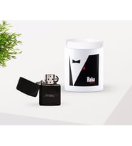 BK Gift Kişiye Özel Babalar Günü Hediyesi Baba Godfather Tasarımlı Seramik Kül Tablası ve Benzinli Çakmak Seti-3 (Model 1)