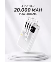 Northcity 4 Çıkışlı 20.000 mAh Powerbank - Kompakt, Yüksek Kapasite ve Hızlı Şarj Cihazı
