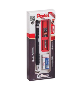 Pentel Versatil Kalem + Silgi + Min 3'lü Set 0.5 mm