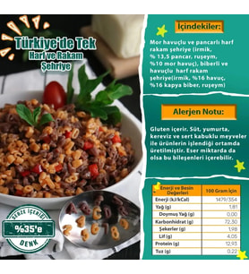 Karışık Sebzeli Harf Rakam Şehriye 250gr