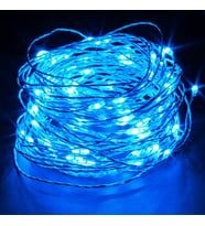 10 METRE SU GEÇİRMEZ PARLAK CANLI MAVİ IŞIK MİCRO DÖKME LED ULTRA  MAVİ PİLLİ LED IŞIK SABİT YANAR