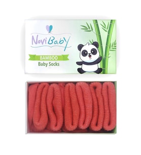 Novibaby 3'lü Bambu Yenidoğan Bebek Çorap I Orange I 0-6 ay (Karışık)