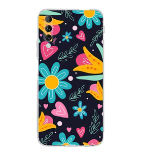 PrintiFy Huawei P Smart Pro ile Uyumlu Retro Color 1  Kamera Korumalı Şeffaf  Kılıf